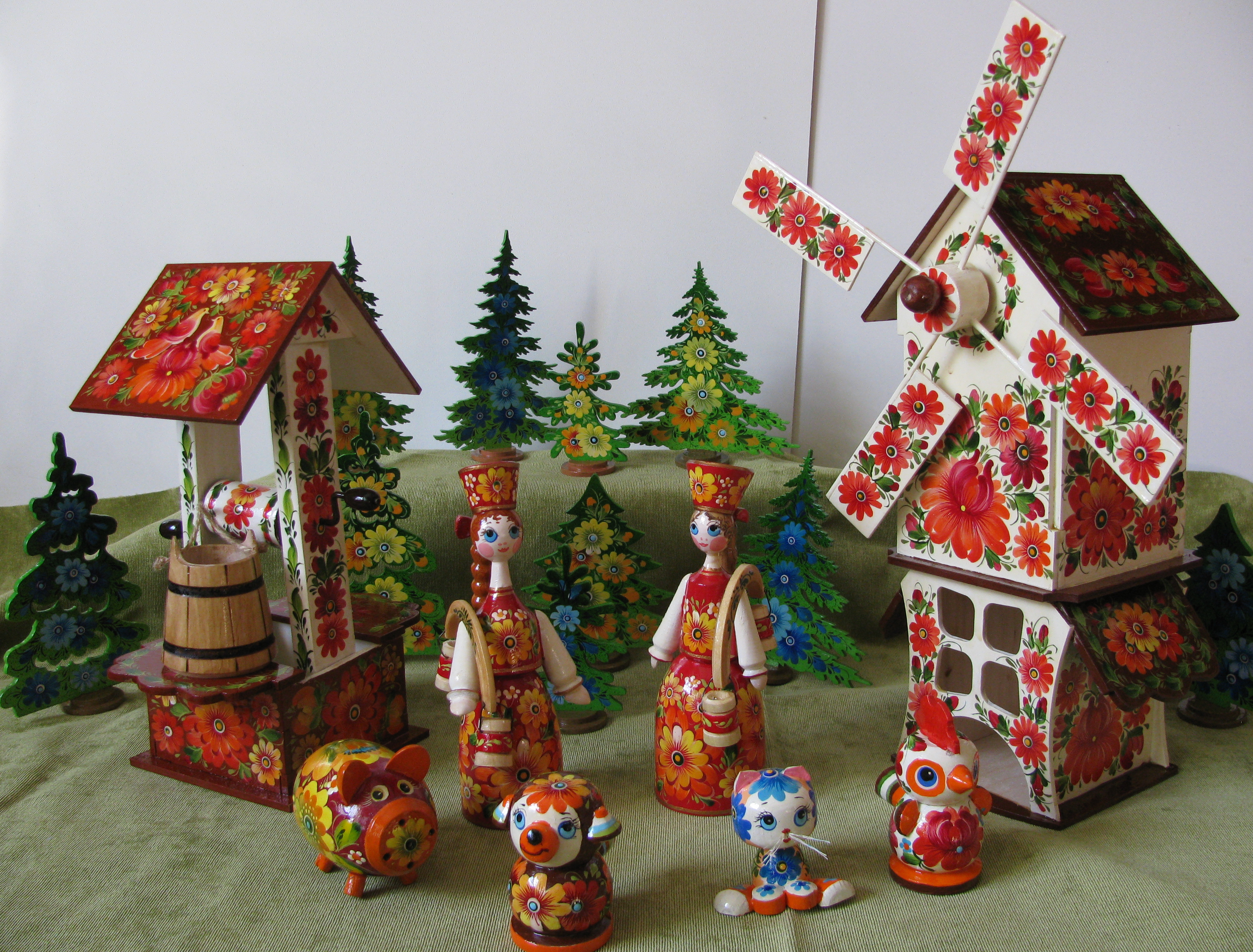 В деревне. Композиция